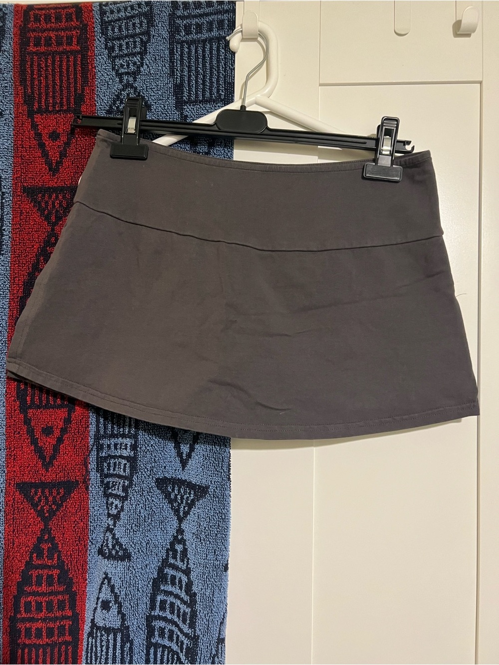 Women's Gray A-Line Mini Skort with Slit